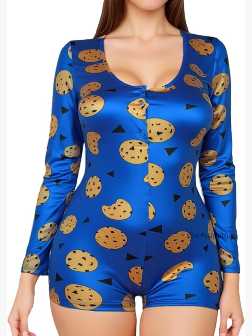 Sexy Long Sleeve Onesie Pajamas Romper Bodycon Soft Stretch Lounge